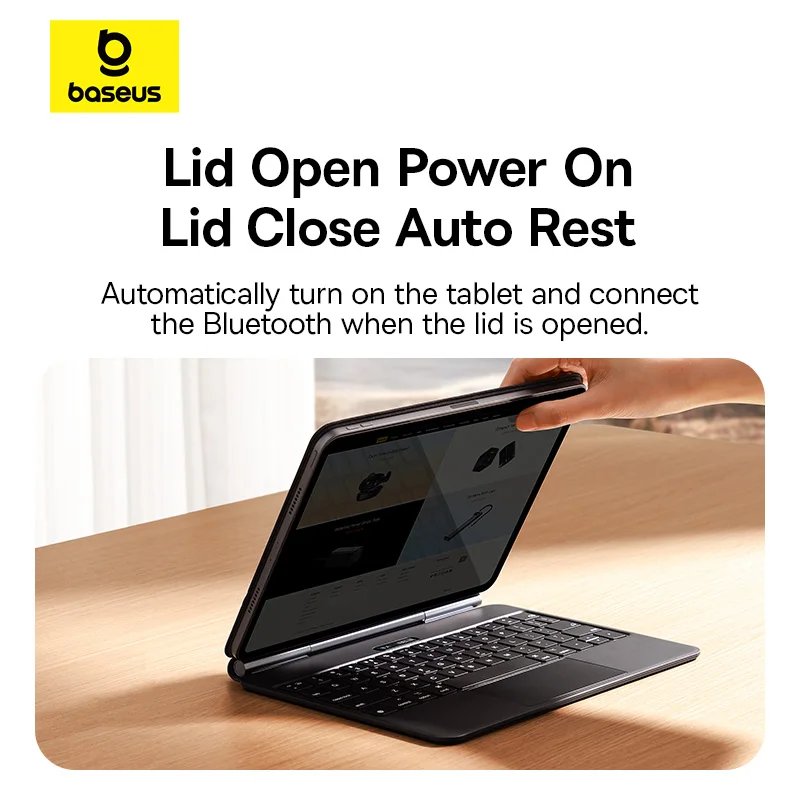 【عرض محدود】لوحة مفاتيح مغناطيسية أساسية لجهاز iPad Pro 13 12.9 11 بوصة iPad Air 10.9 بوصة غطاء لوحي لوحة مفاتيح بلوتوث