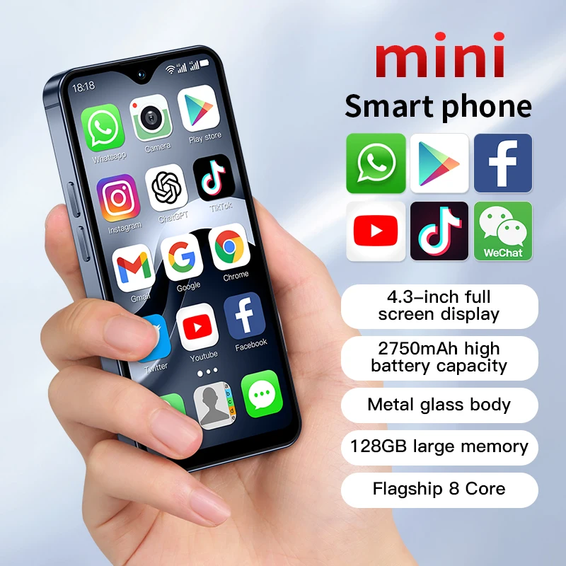 �y�Z�[�����zSOYES F9 Max 4G�~�j�X�}�[�g�t�H�� 4.3�C���` Android 12 �I�N�^�R�A 6GB+128GB 2750mAh Type-C OTG ���^�X�}�z ��F�� WhatsApp BT�Ή�