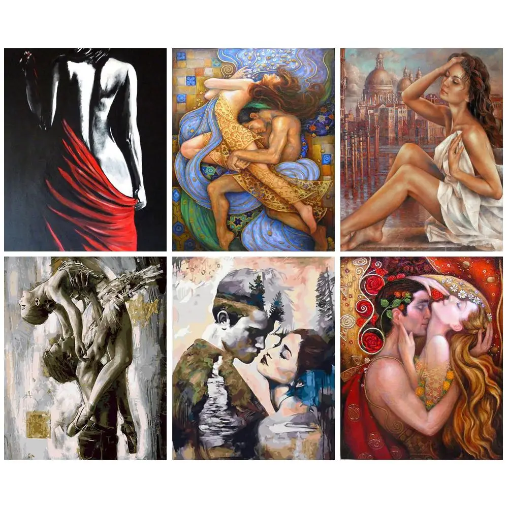 

Gatyztory Frame Sexy Woman Paint By Numbers For Adults Figure HandPainted Oil Painting Canvas Drawing Home Wall Decor 60x75cm