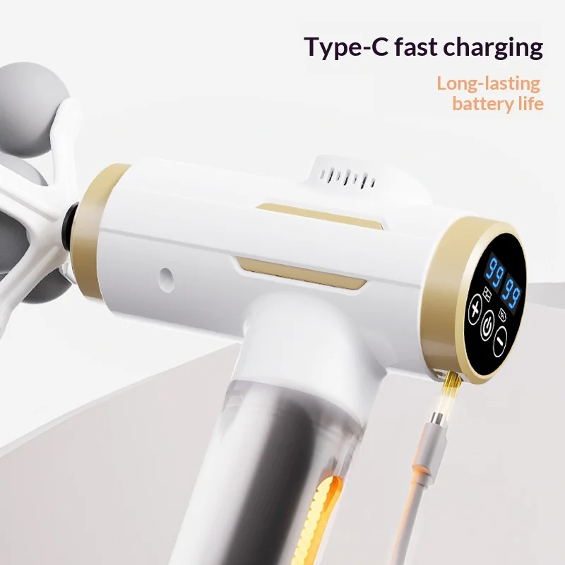 11‑IN‑1 Electric Body Massager 99 Level Powerful Relaxation Gun High‑Frequency Vibration Body Care Device Arms Leg Tissue Massag gallery 5