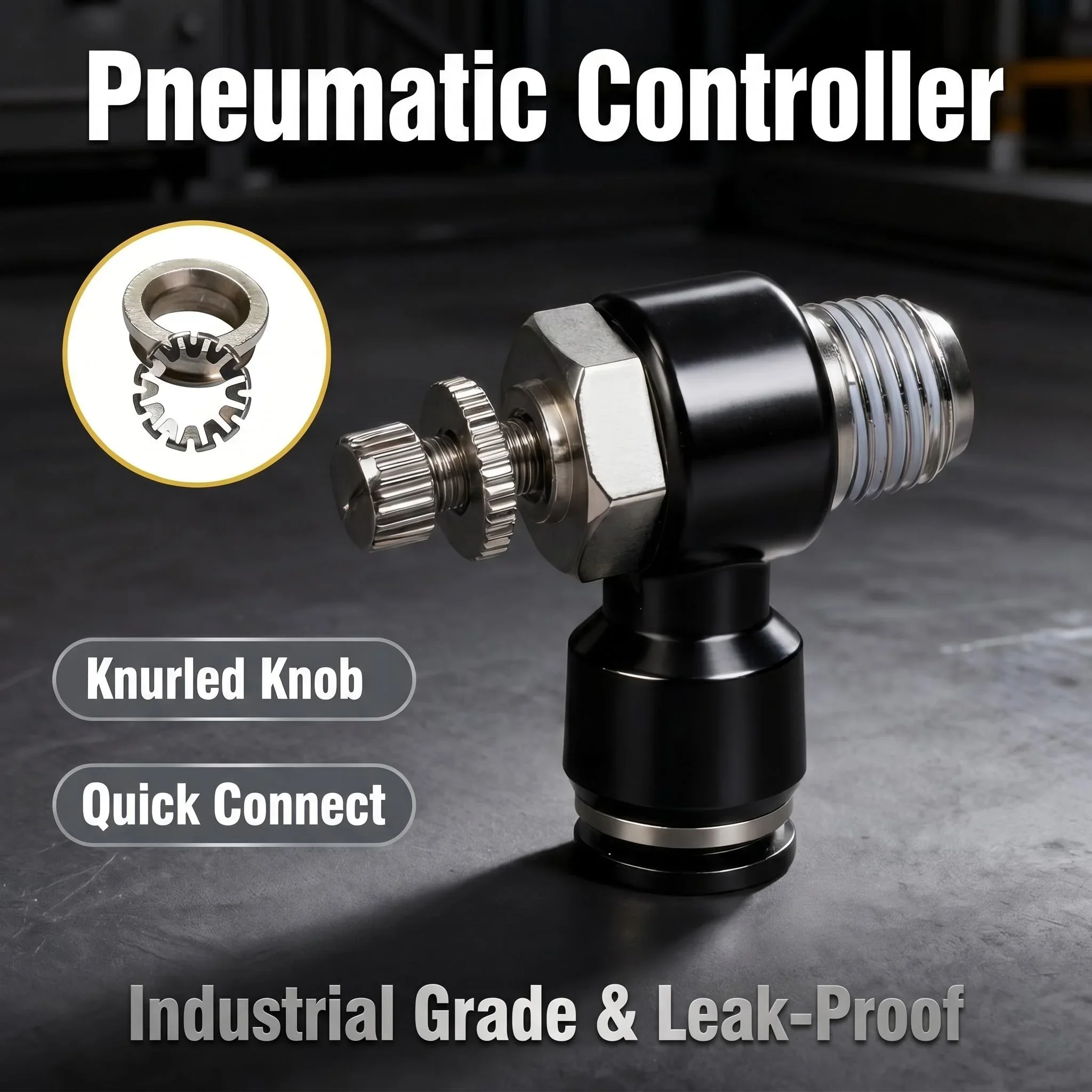 Wear Resistant Pneumatic Throttle Flow Regulator SL Quick Push Fitting SL4-01 SL6-01 SL8-01 SL10-01 Air Tube Speed Control Joint