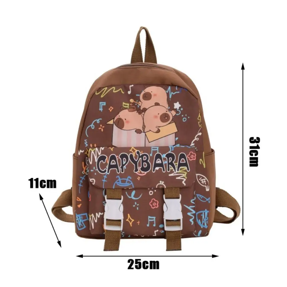 Neue Nylon Schultaschen Capybara Wasserdichte Kinder Rucksack Große Kapazität Rucksack Geschenk