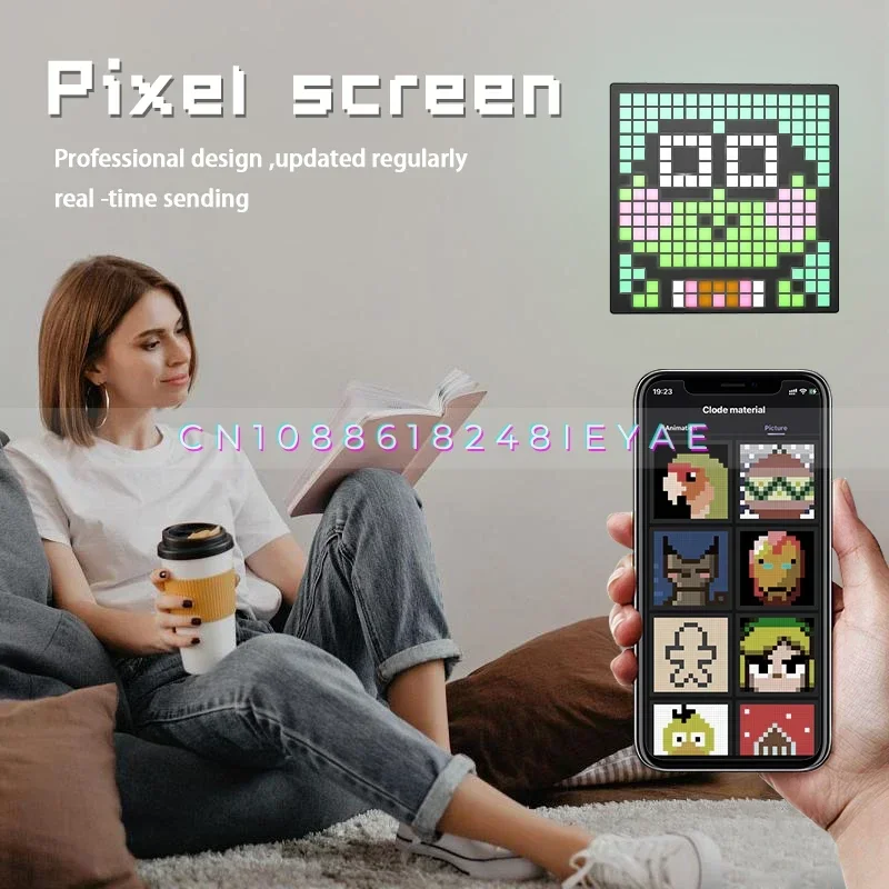 لوحة شاشة إطار الصورة LED التي يتم التحكم فيها في تطبيق المنتج الجديد يمكن وضعها في أي مكان لوحة عرض LED للديكور