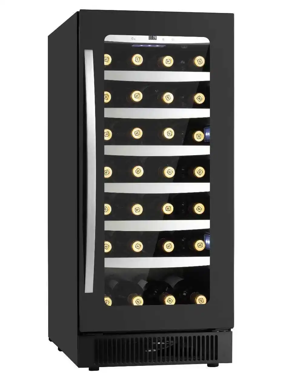 China Glass Wine Cabinet Refrigerator Soft Touch Electronical Elegant Bar Furniture for Built in Fridge