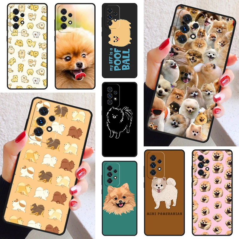 Pomeranian Dogs Dog Colorful Case Cover For Samsung Galaxy A52 A72 A73 A20e A21S A50 A70 A11 A12 A42 A31 A40 A51 A71 A32 A80 A91