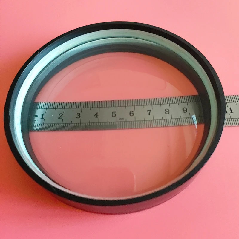 Large Double Concave Glass Lens With Frame Diameter 100mm Focal Length -300mm Biconcave Glass Lens With Plastic Frame