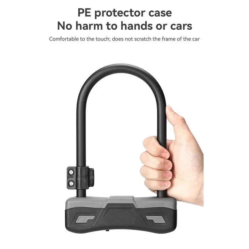 قفل الدراجة على شكل حرف U عالي التحمل على شكل حرف U مع ملحقات الدراجة النارية الرئيسية لرف المقود والطرق الجبلية والسفر للأطفال