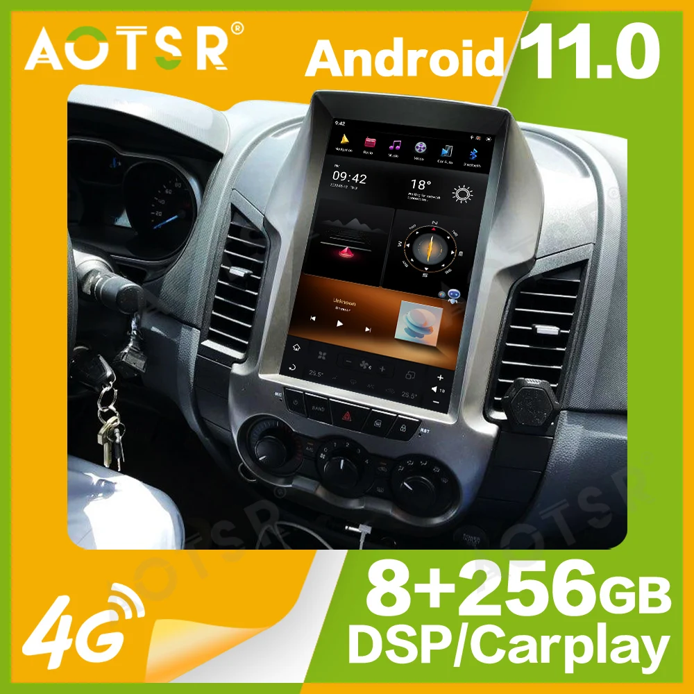 12.1'' Qualcomm 8 core For Ford Ranger 2011-2016 Car Radio Multimedia Player Android 11 Auto GPS Navi Wireless Carplay Head Unit