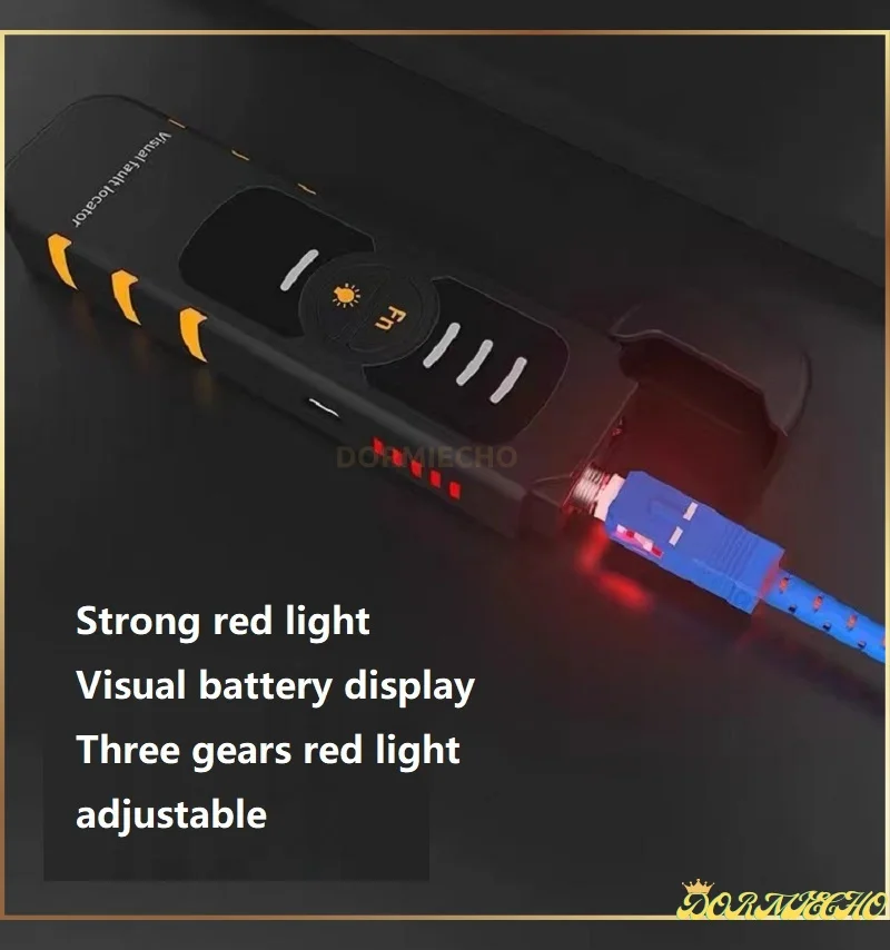 

VFL 30KM 10MW 30MW Fiber Optic Tester Pen FTTH Red Laser Optical Red Light Pen Visual Fault Locator USB Charge LED Lighting