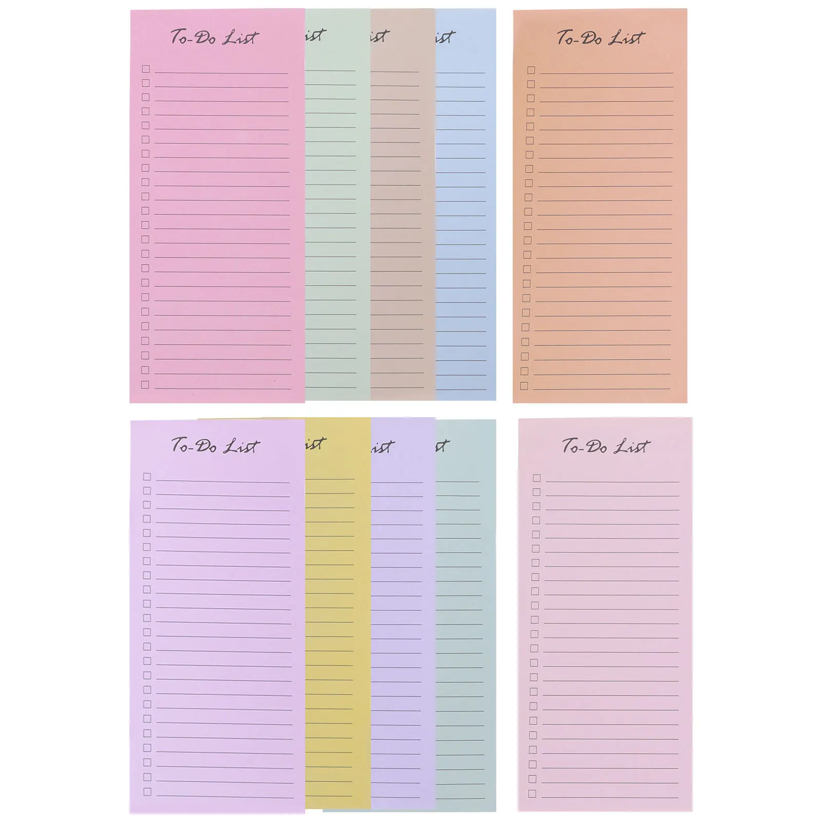 10 pezzi Macaron Color 50 pagine autoadesive riutilizzabili adesivi promemoria giornalieri per cose da fare pianificatore carino ufficio scuola