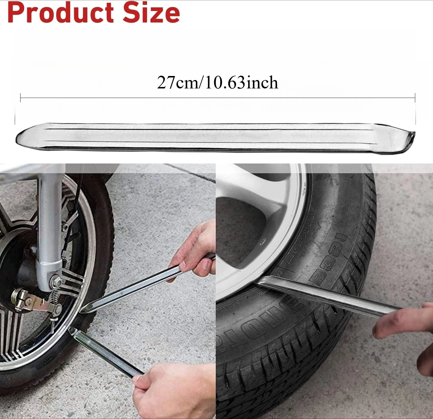 Heavy Duty 27cm Curved Tire Iron Lever 1-5Pcs Set Motorcycle Bike Car Tire Changing Tools Steel Durable Tyre Removal Pry Bar - Image 3