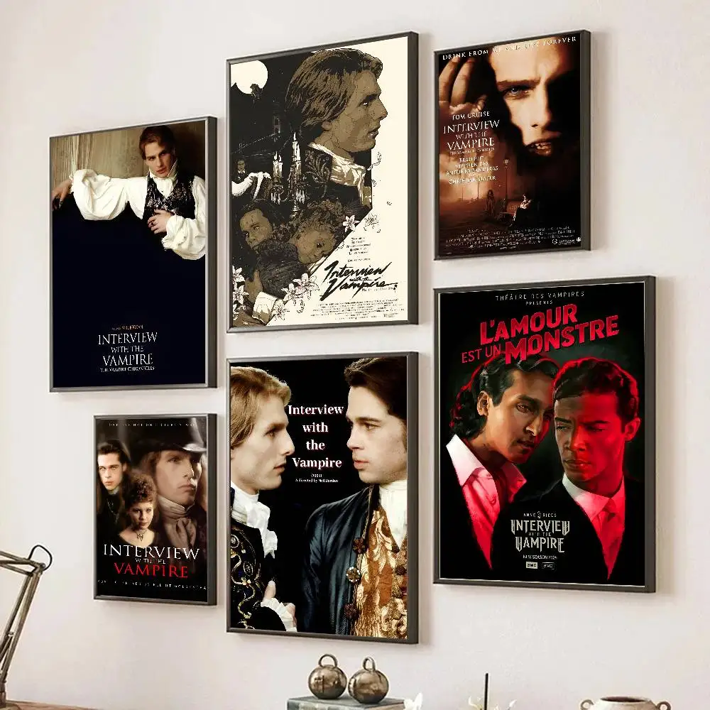 TV I-Interview With The Vampire Poster Self-adhesive Art Room Entrance Restaurant Wall Decor Art Painting
