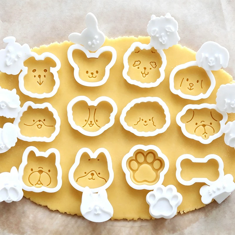 

Cartoon Pet Claw Bone Cookie Mold DIY Cute Dog Bone Cat Paw Biscuit Cutter Baking Mold Cake Pastry Biscuit Mould Baking Tool