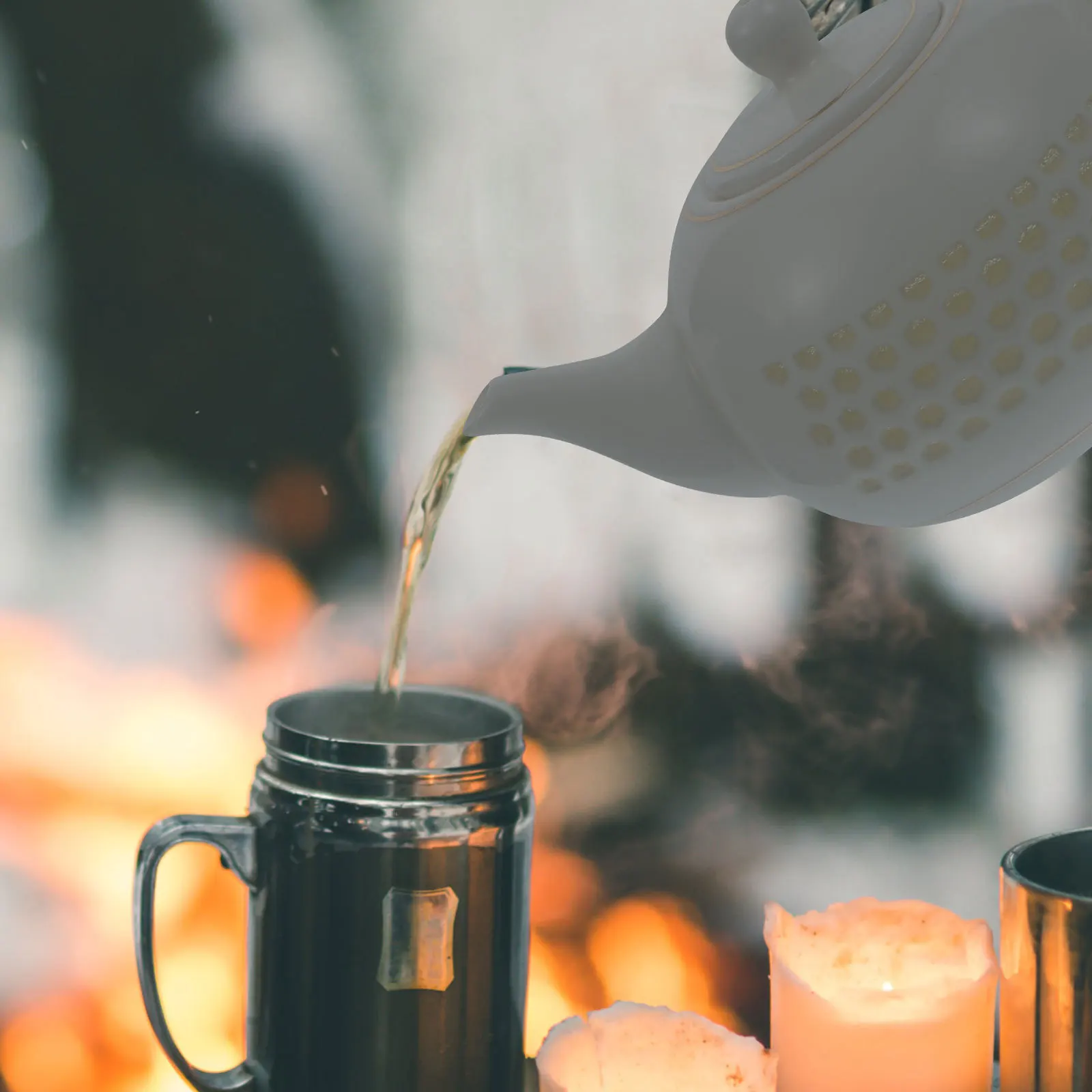 

1Pcs Ceramic Tea Pot Kung Fu Style Teapot Compact Tea Maker for Home Brewing Comfortable Handle Easy Pour Function