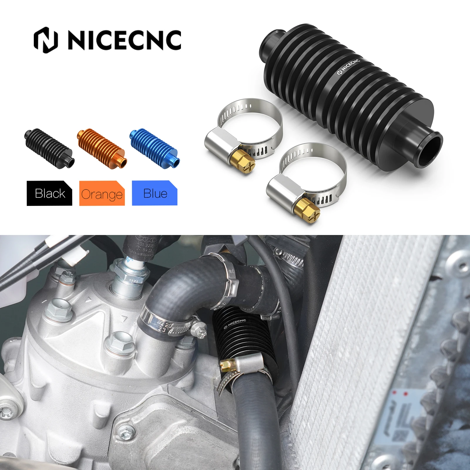 

For GasGas EC300 EC250 MC EX EC 300 250 2024 NICECNC Motorcycle Engine Radiator In Line Water Cooler Aluminum Cooling Heat Sink