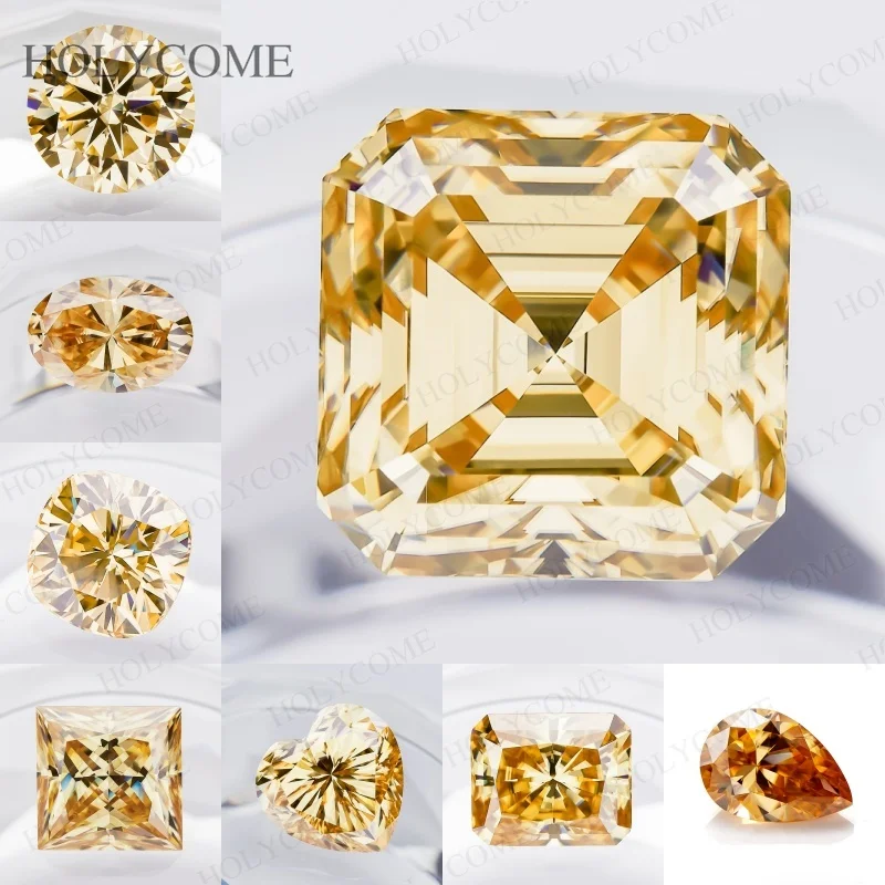 

100% настоящий муассанит, камень VVS1, разнообразные бусины цвета шампанского, свободные бусины из драгоценных камней для женщин, ожерелье, кольца, ювелирные изделия, дизайн для самостоятельного изготовления