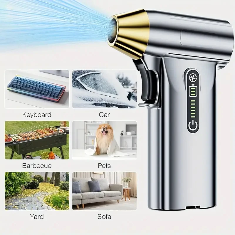 130000 RPM hurricane handheld dust blower can be used for snow blowing barbecue assistance car cleaning Cordless dust blower