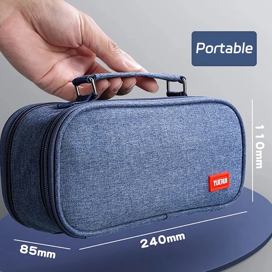 مقلمة محمولة ذات سعة كبيرة صندوق القلم العلوي حقيبة أدوات مكتبية متعددة الوظائف للأولاد العودة إلى المدرسة واللوازم المكتبية والقرطاسية #6