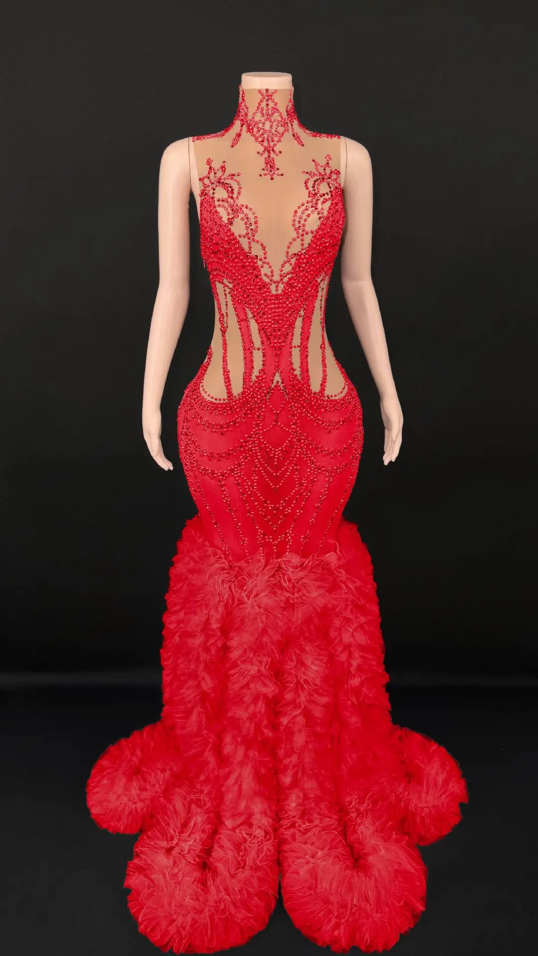 New sweet ballet-style net-sheer women's ball gown, puff skirt, party dress, performance dress, one-piece dress, summer dress