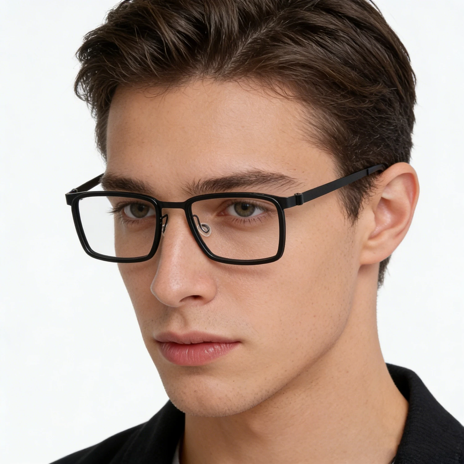 Denmark Brand Men Rectangle Business Glasses Frame 9711 Titanium Acetate Screwless Eyeglasses Vintage Square Ultralight Eyewear