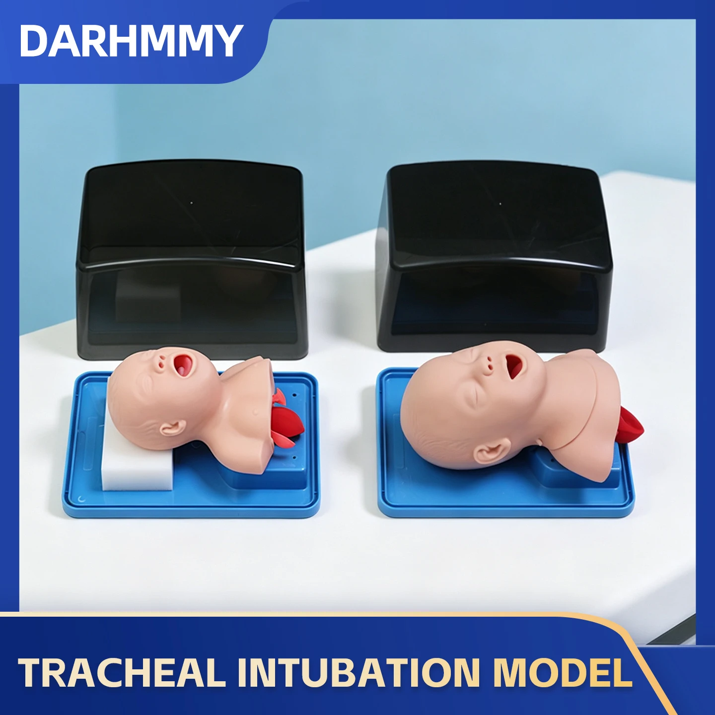 DARHMMY Neonatal and Infant Tracheal Intubation Model for  Medical Teaching with Double Lung and Stomach Expansion