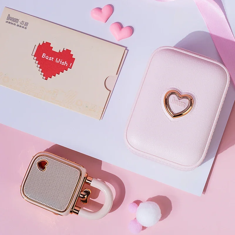 Original Divoom Lovelock Mini Portable Wireless Bluetooth Speaker,With Recording,Tws Connection,Unique Gift