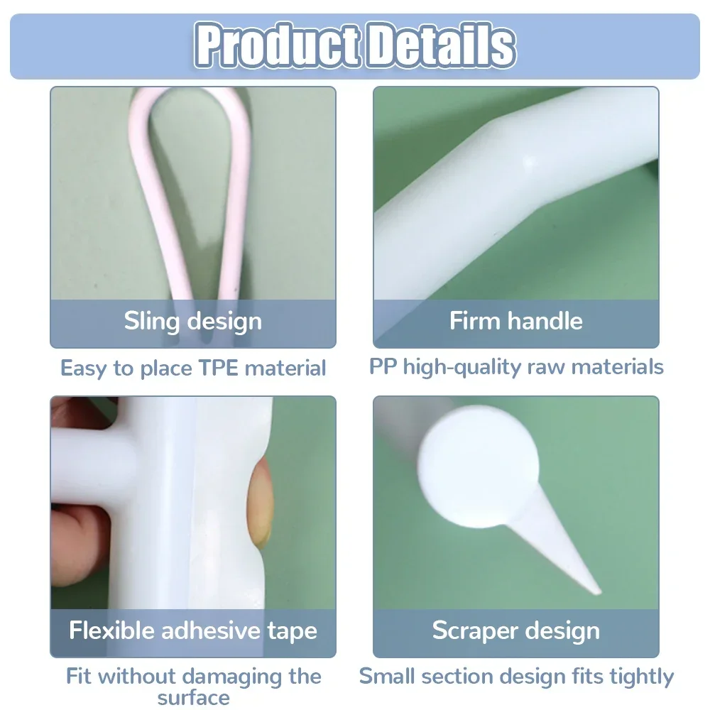 Shower Squeegee Glass Clean Scraper Washing Wiper Hanger Floor Window Cleaning Household Mirror Wall Water Wipers Shower Puller