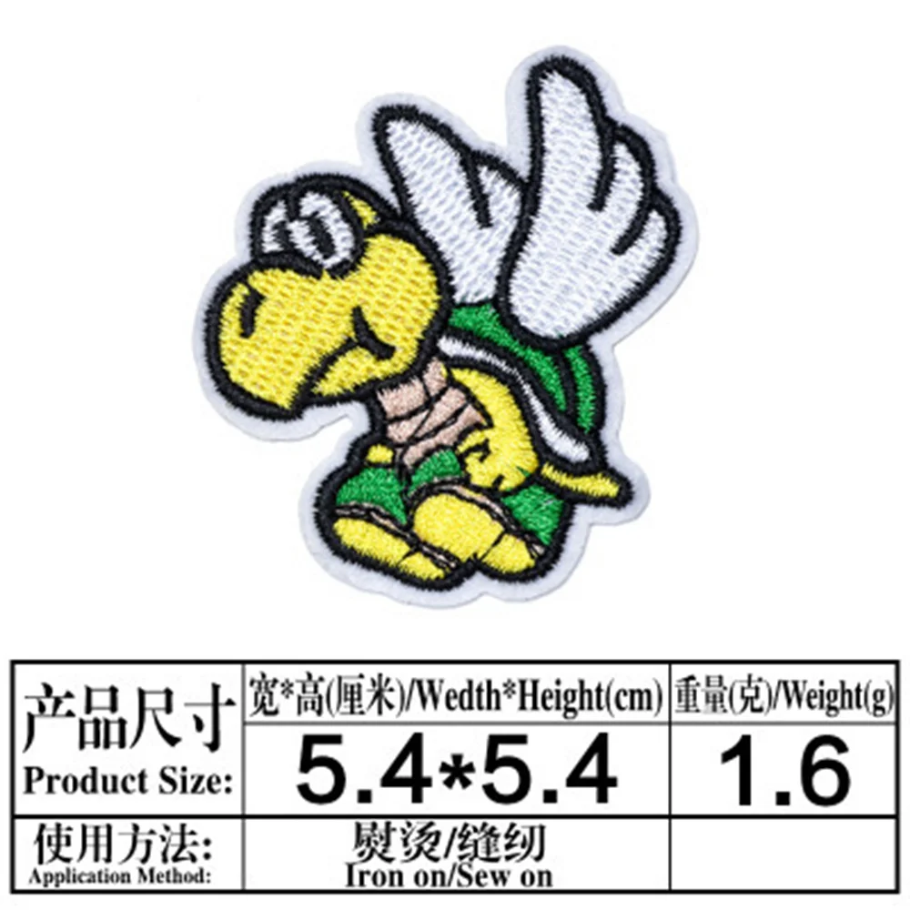 Cartoon Characters Icon Ironing Patch Anime Game Figure Dinosaur  Mushroom Applique Embroidery DIY Accessories Clothes Patch