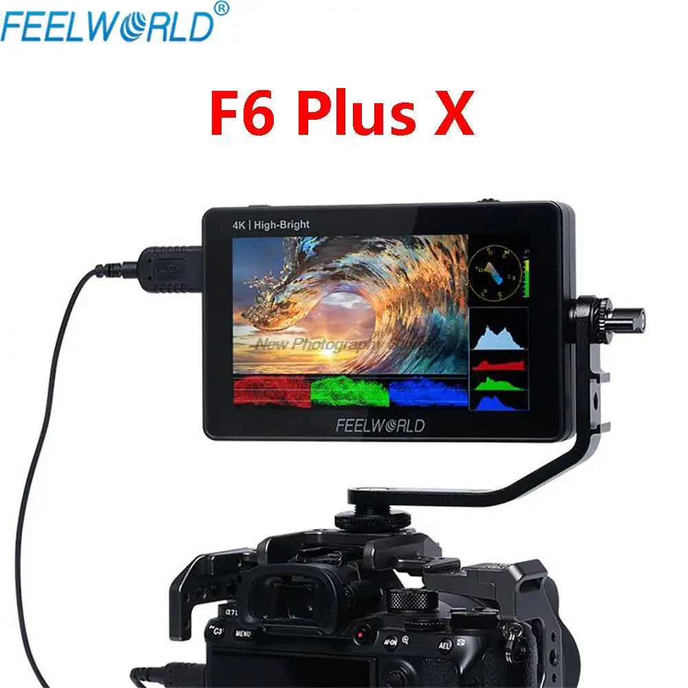 

FEELWORLD F6 PLUS X Touch Screen 5.5 Inch Portable Monitor Camera DSLR 3D LUT Full HD Video 4K Monitor HDMI-compatible