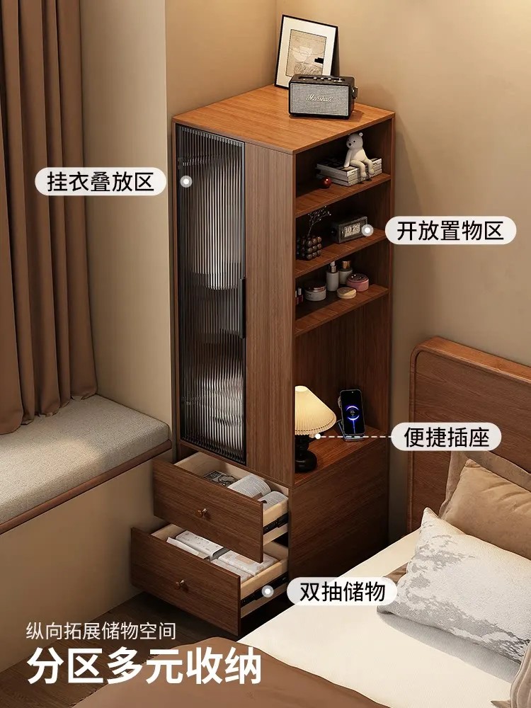 Medieval style high  table household bedroom extremely narrow bedside  2026 new storage