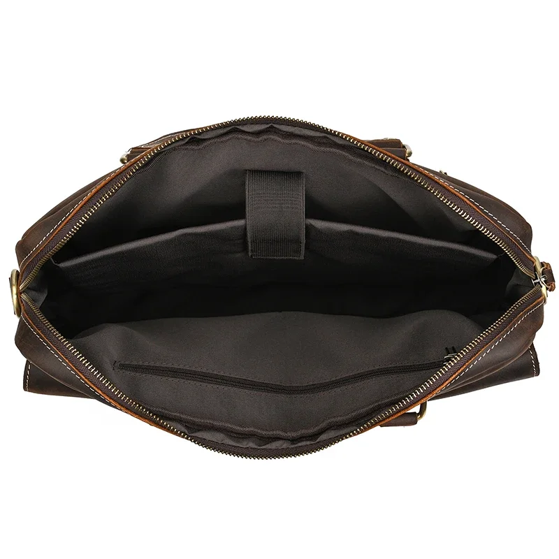 Valigetta per laptop in vera pelle di alta qualità per uomo Valigetta da lavoro in pelle di vitello maschile Borsa a tracolla stile vintage