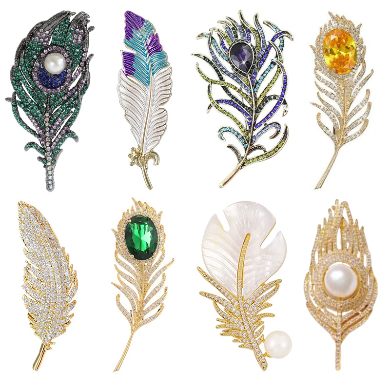 1Pc Exquisite Feather Bowknot Brooch with Shiny Zircons, Simple Brooches Pins for Women Men Jewelry Accessories Gifts 2026