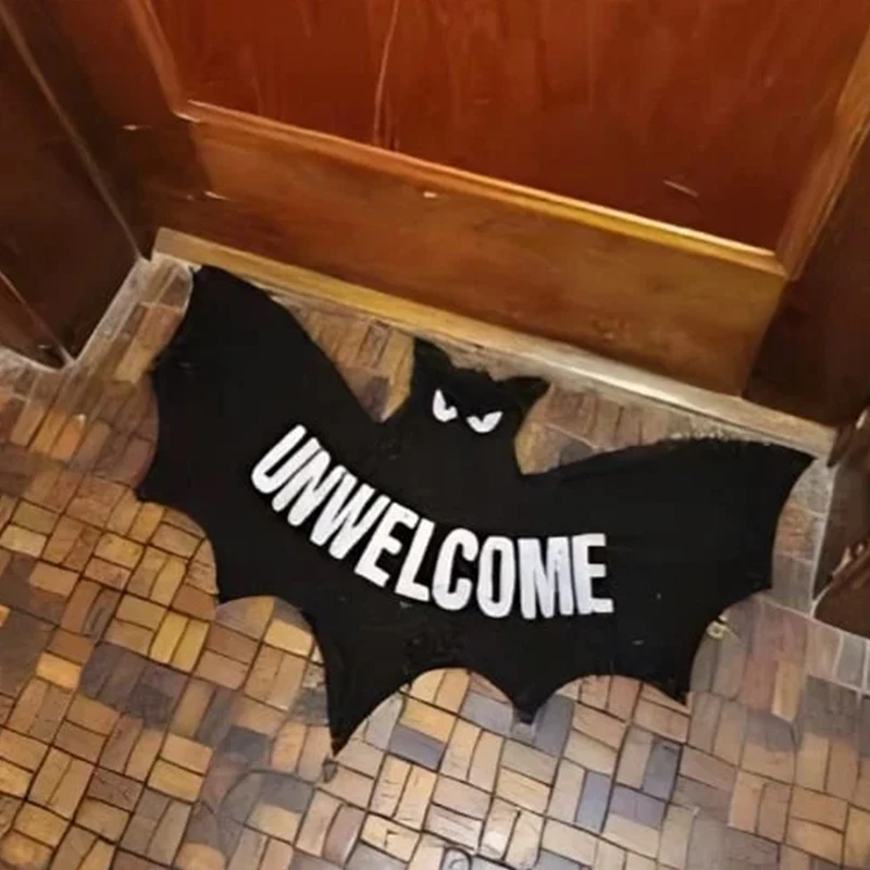 هالوين الأسود الخفافيش البساط حصيرة الحمام غرفة نوم المطبخ الحصير ديكور ترحيب ممسحة غرفة المعيشة ديكور المنزل