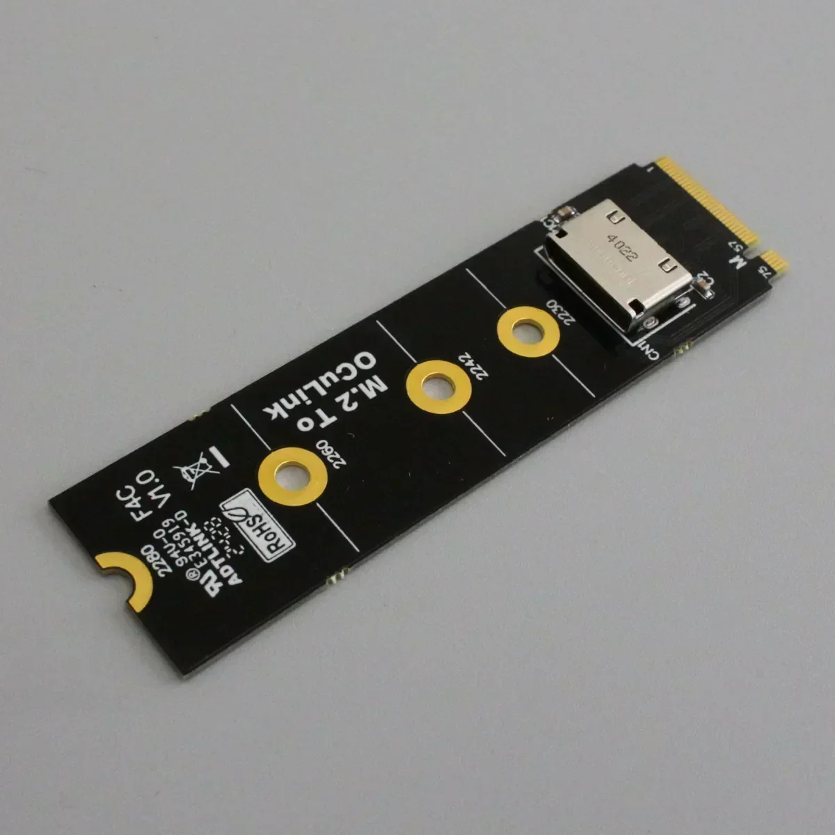 Imagem -03 - Adt-link 2024 Novo F9g Oculink Sff8611 para Pcie 4.0x16 Gpu Dock Adaptador Egpu para Nuc Itx Stx Notebook Atx pc Gen4 Ffc Velocidade Total