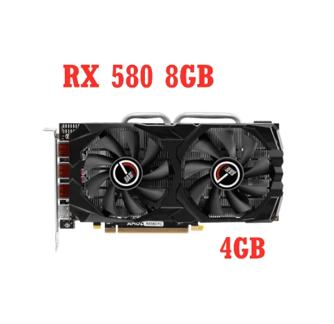 

RX 580 2048SP 8GB Graphics Card GDDR5 256Bit 8Pin Video Card PCI-E 3.0 X16 3 DP HD for AMD Radeon RX 580 8GB Gaming Used