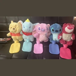 Disney Stitch-botella de felpa para calentar las manos, bolso de mano portátil, calentador de manos, regalo para niña, Ángel, Lotso, Pooh, oso Dumbo