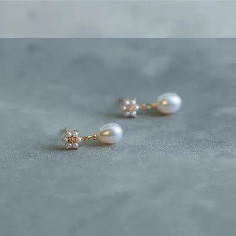 French Vintage Pearl Earrings Delicate Temperament Light Luxury Suitable For Women To Wear Jewelry Accessories