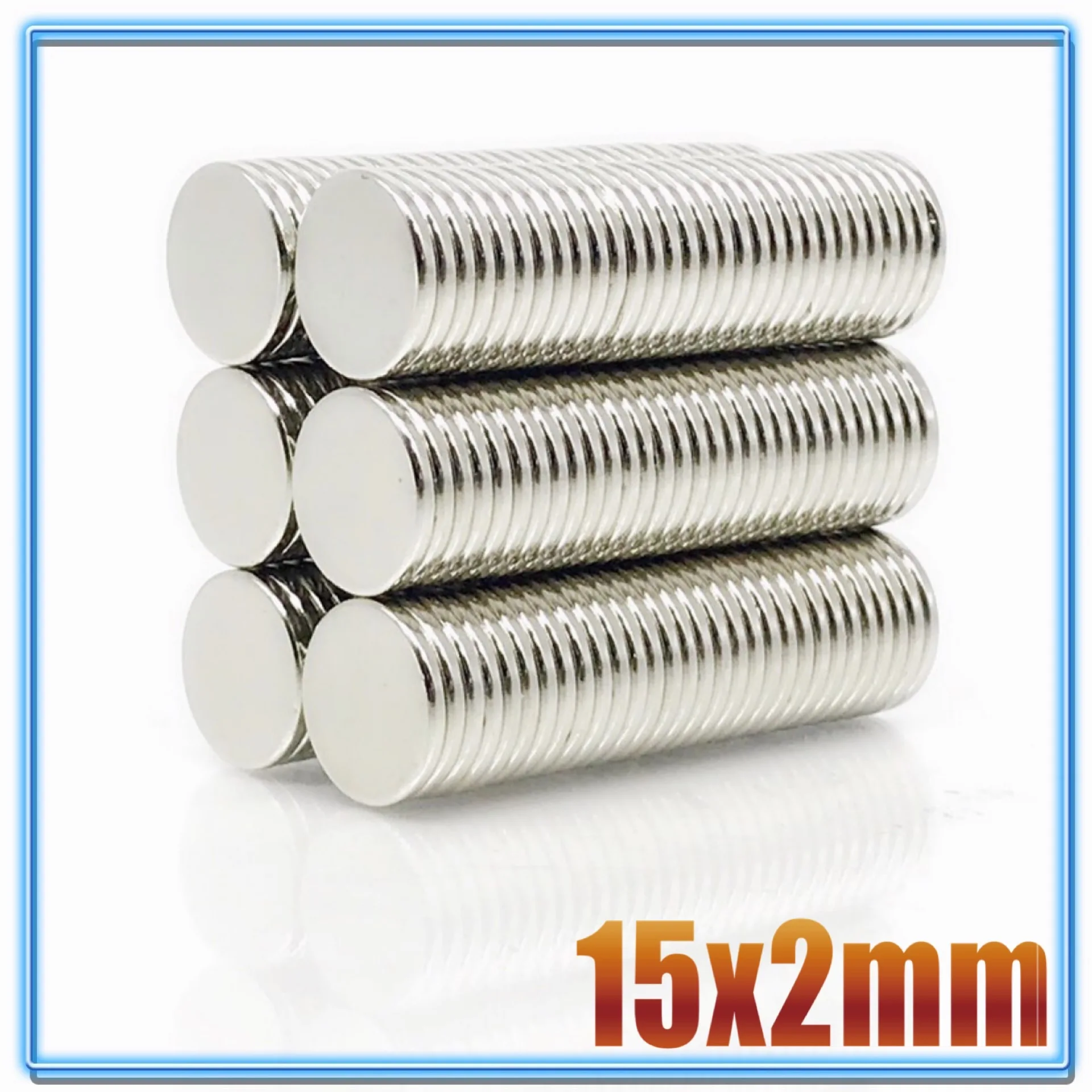 3/10/30/60/100 Pcs 15x2 Round NdFeB Super Strong Neodymium Magnet N35 Super Powerful Small imanes Permanent Magnetic Disc imanes