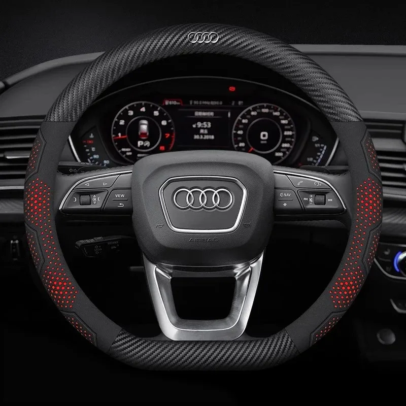 

Car Steering Wheel Cover For Audi ABT A1 A2 A3 A4 A5 A6 A7 A8 Q2 Q3 Q4 Q5 Q7 Q8 TT RS3 RS4 RS5 RS6 RS7 S3 S4 S5 S6 S7 S8 S line
