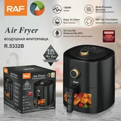 Visible Air Fryer No Oil Smoke Multifunctional Household Large Capacity French Fries Machine Multifunctional 6L