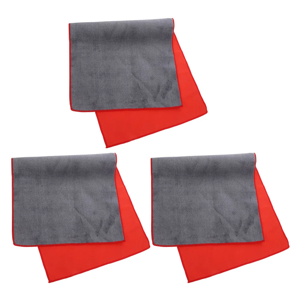 

3 Pcs Car Drying Towel The Washcloths Super Absorbent Towels Auto Cleaning Grey