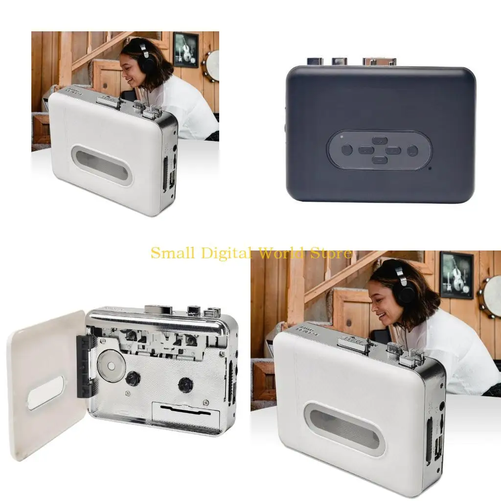 

77UB Portable Cassette Player to MP3 Converter with USB Connection Convert Old Tapes to Digital Format