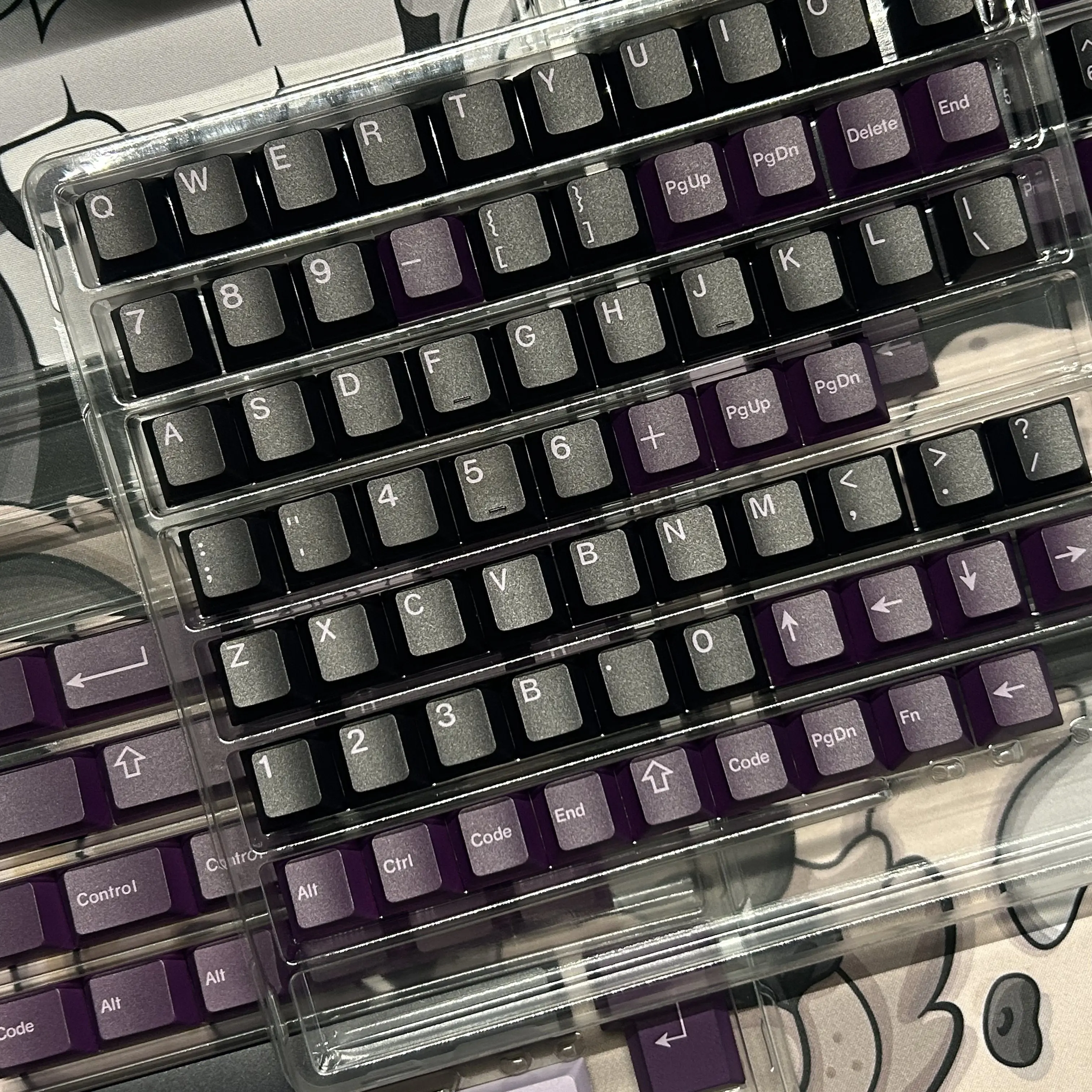 GMK First Love Keycaps Clone PBT Dye Sublimation Cherry Height for Mechanical Keyboard Purple 7U Alice AULA F75 Game PC Ajazz