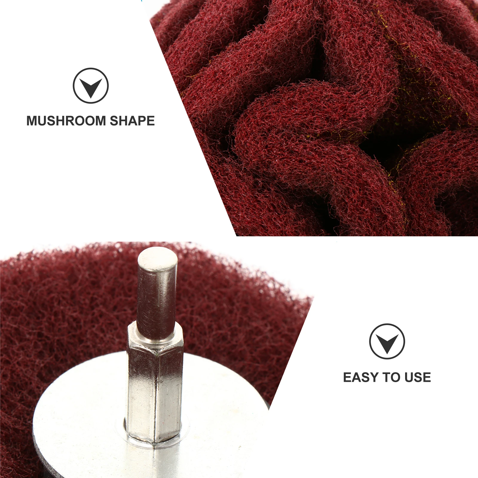 

3 Pcs Wheel Mushroom Abrasive Sanding Polishing Wheel Head Cleaning Tool Rotary Wire Wheels Non Metallic