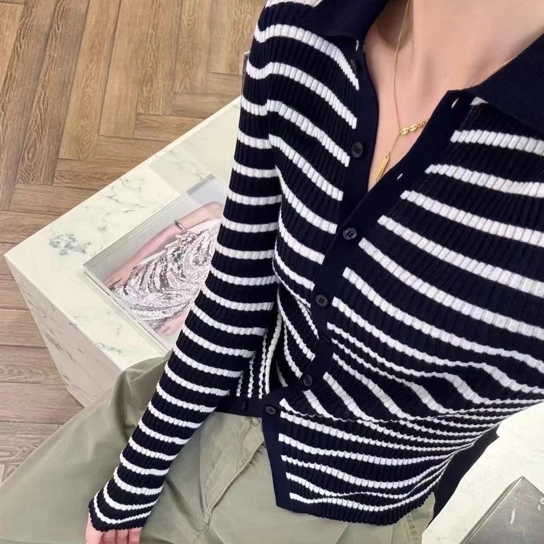 

Cardigans Korean Style Sweaters Womens Fall Illusion-Two-Pieces Zipper Lacing Crochet Chunky Knot Cable Lantern Stand-Up Gyaru