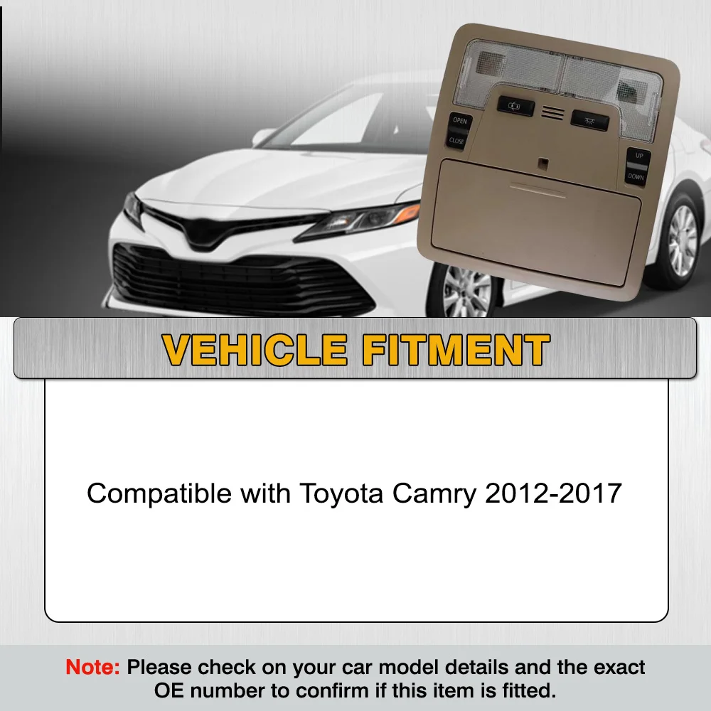 

For Toyota Camry 2012 2013 2014 2015 2016 2017 LED Sunroof Switch Console With Storage Box 1D111161G 1D111-161G Car Accessories