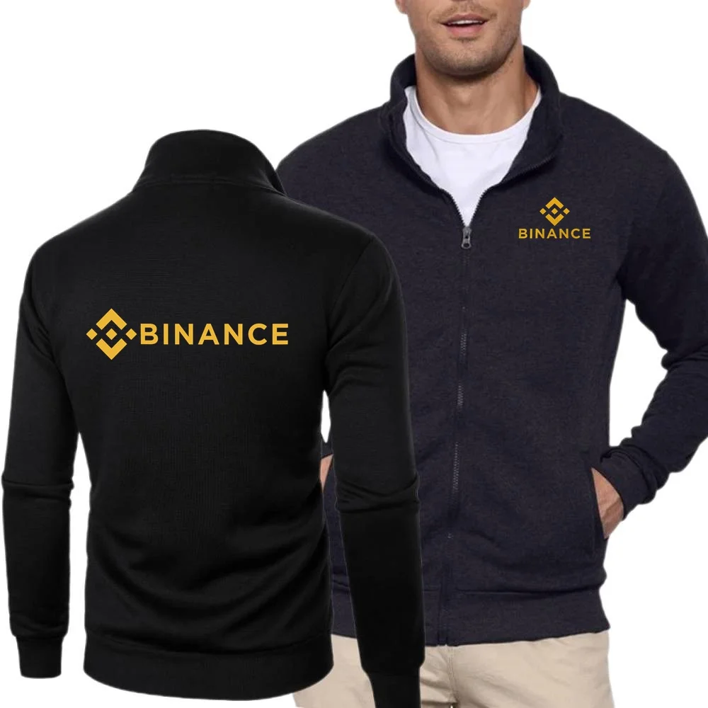 Binance التشفير البلوز أبلى يندبروف الوقوف طوق سستة سترة رياضية الرجال النساء جاكيت من الصوف معطف الشباب الشارع الشهير #1