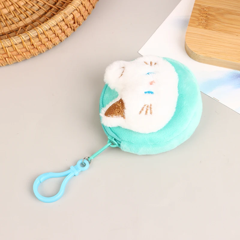 

Cute Mini Headphone Key Bag Keychain Pendant Pouch Cartoon Plush Coin Purse Girls Children Small Wallet Zipper Change Money Bag