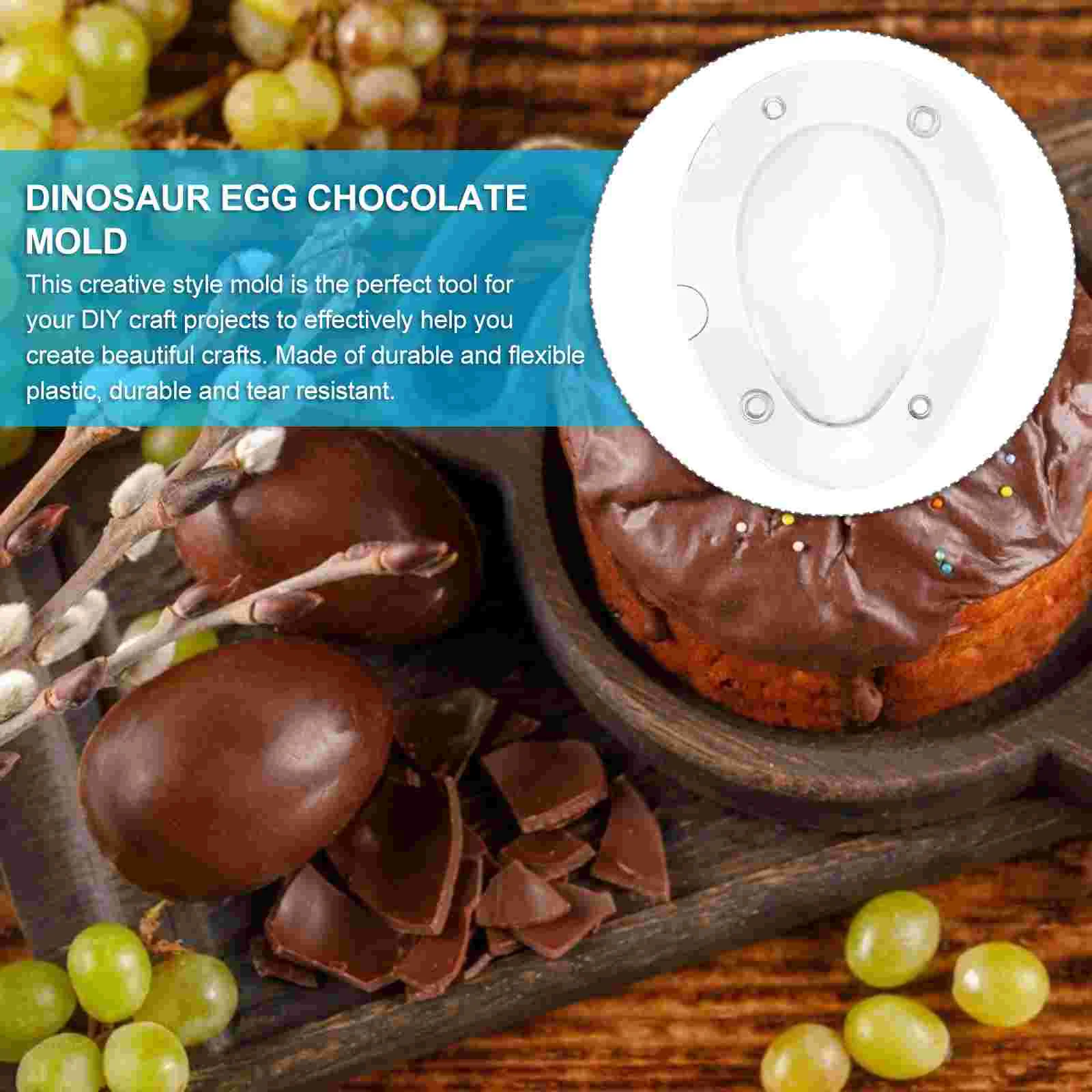 1pc Easter Egg Mold DIY Grained Dinosaur Egg Maker Chocolate Cake Mold No Grain DIY Plastic Mold Chocolate Mold