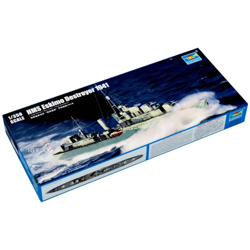 

Trumpeter 1/350 05331 HMS Destroyer Eskimo 1941 Military Ship Assembly Plastic Toy Handcraft Display Model Building Kit